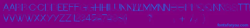 Craftfont-Schriftart – Blaue Schriften auf violettem Hintergrund