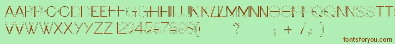 Craftfont Font – Brown Fonts on Green Background