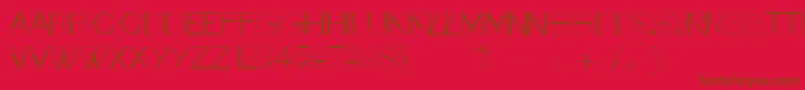 Fonte Craftfont – fontes marrons em um fundo vermelho