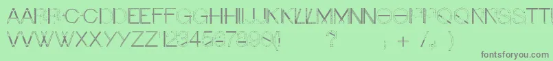 Craftfont Font – Gray Fonts on Green Background