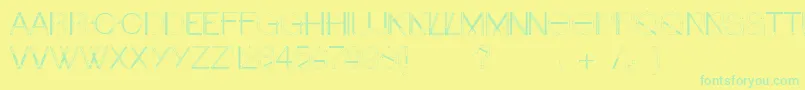 Craftfont Font – Green Fonts on Yellow Background