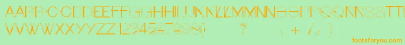 Czcionka Craftfont – pomarańczowe czcionki na zielonym tle