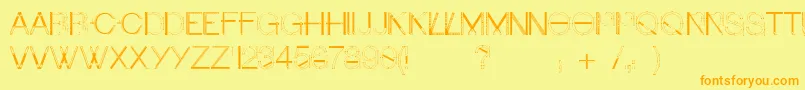 Craftfont Font – Orange Fonts on Yellow Background
