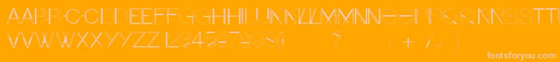 Craftfont-Schriftart – Rosa Schriften auf orangefarbenem Hintergrund