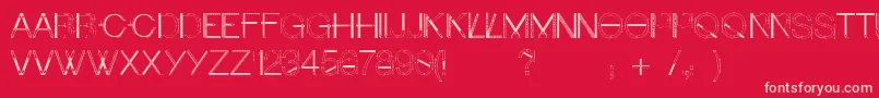 Czcionka Craftfont – różowe czcionki na czerwonym tle