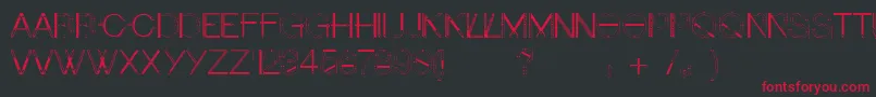 Police Craftfont – polices rouges sur fond noir