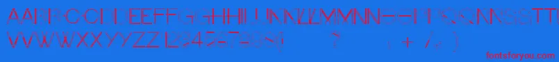 フォントCraftfont – 赤い文字の青い背景