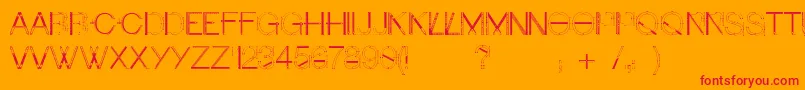Fonte Craftfont – fontes vermelhas em um fundo laranja