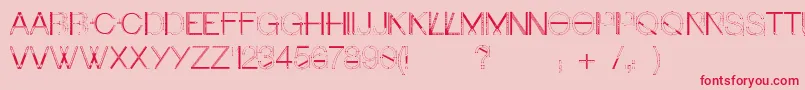 Craftfont-fontti – punaiset fontit vaaleanpunaisella taustalla