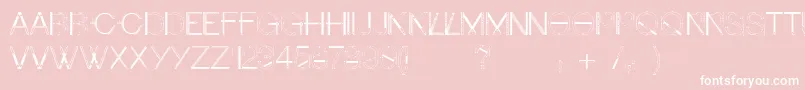 Craftfont-Schriftart – Weiße Schriften auf rosa Hintergrund