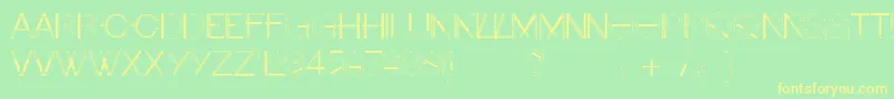 Craftfont Font – Yellow Fonts on Green Background