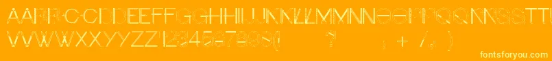 Craftfont Font – Yellow Fonts on Orange Background