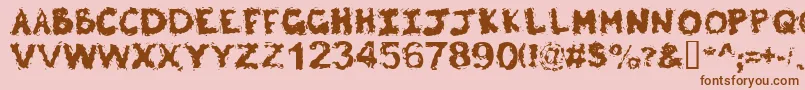 Poltergeist Font – Brown Fonts on Pink Background