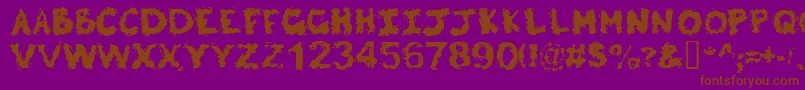 Poltergeist Font – Brown Fonts on Purple Background