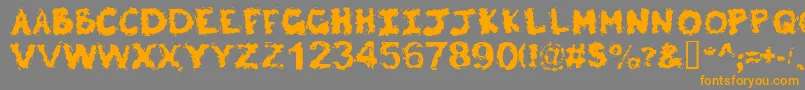Poltergeist Font – Orange Fonts on Gray Background