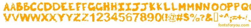 Poltergeist Font – Orange Fonts on White Background