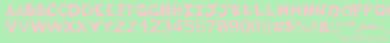 Poltergeist Font – Pink Fonts on Green Background