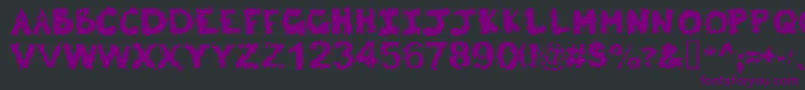 Poltergeist Font – Purple Fonts on Black Background