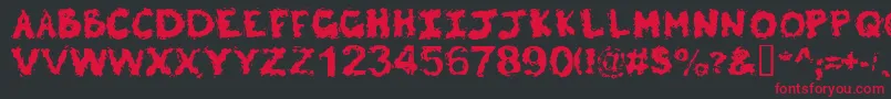 Poltergeist Font – Red Fonts on Black Background