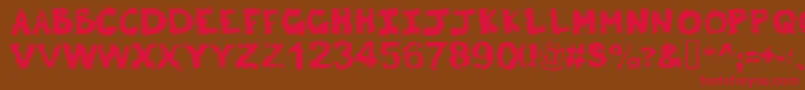 Poltergeist Font – Red Fonts on Brown Background