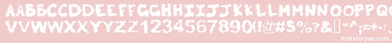 Poltergeist Font – White Fonts on Pink Background