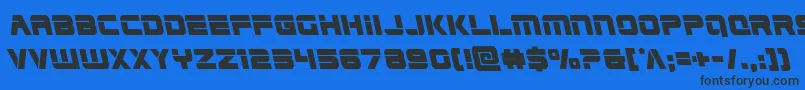 Шрифт Edgeracerleft – чёрные шрифты на синем фоне
