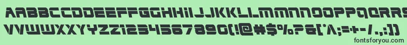 Edgeracerleft Font – Black Fonts on Green Background