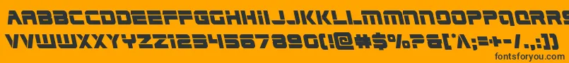 Edgeracerleft Font – Black Fonts on Orange Background