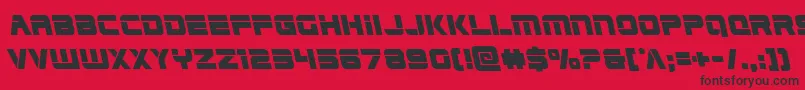 Edgeracerleft Font – Black Fonts on Red Background