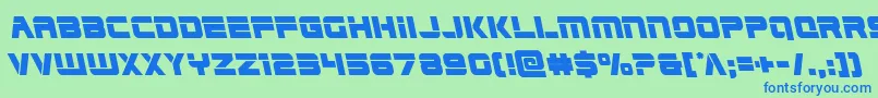 Edgeracerleft Font – Blue Fonts on Green Background