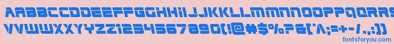 Edgeracerleft Font – Blue Fonts on Pink Background