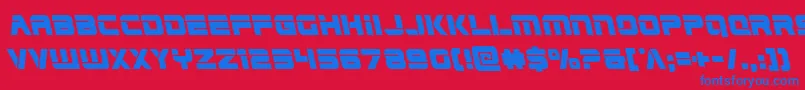 Edgeracerleft Font – Blue Fonts on Red Background