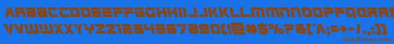Edgeracerleft Font – Brown Fonts on Blue Background