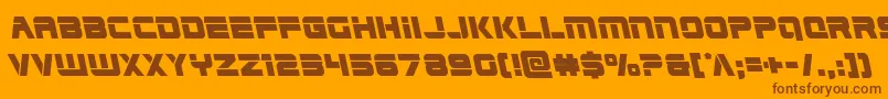 Edgeracerleft Font – Brown Fonts on Orange Background