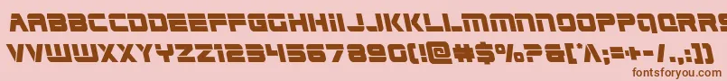 Edgeracerleft Font – Brown Fonts on Pink Background