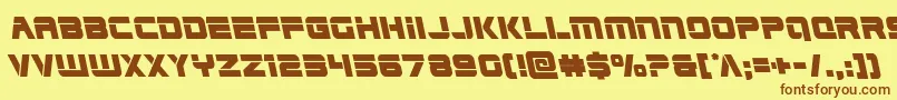 Edgeracerleft Font – Brown Fonts on Yellow Background