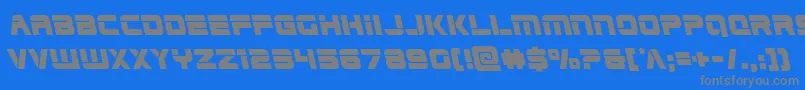 Edgeracerleft Font – Gray Fonts on Blue Background