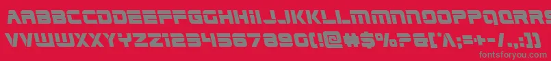 フォントEdgeracerleft – 赤い背景に灰色の文字