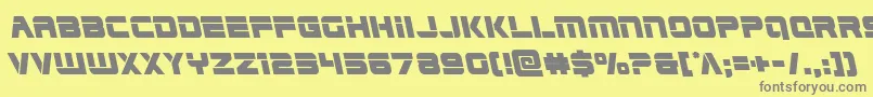 Edgeracerleft Font – Gray Fonts on Yellow Background
