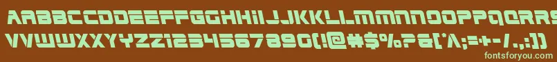 Edgeracerleft Font – Green Fonts on Brown Background