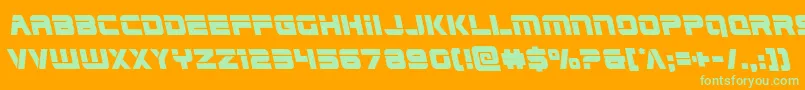 Edgeracerleft Font – Green Fonts on Orange Background