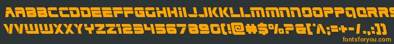 Edgeracerleft Font – Orange Fonts on Black Background