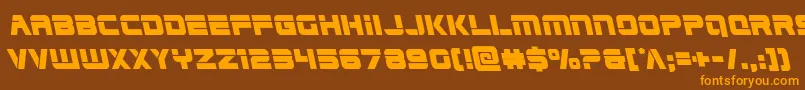 Edgeracerleft Font – Orange Fonts on Brown Background