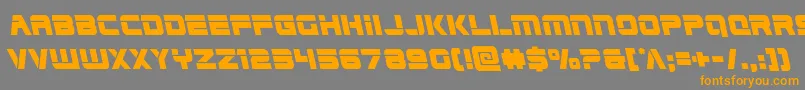 Edgeracerleft Font – Orange Fonts on Gray Background