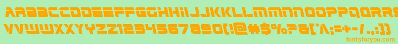 Edgeracerleft Font – Orange Fonts on Green Background