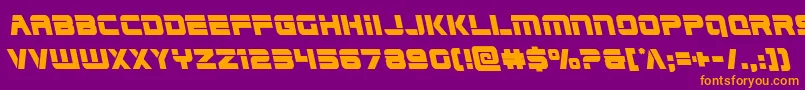 Edgeracerleft Font – Orange Fonts on Purple Background