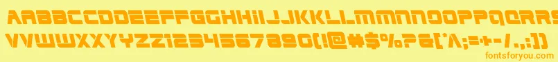 Edgeracerleft Font – Orange Fonts on Yellow Background