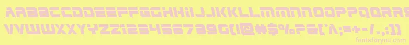 Edgeracerleft Font – Pink Fonts on Yellow Background