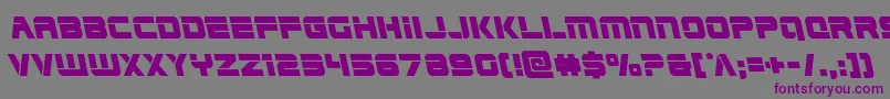 Edgeracerleft Font – Purple Fonts on Gray Background