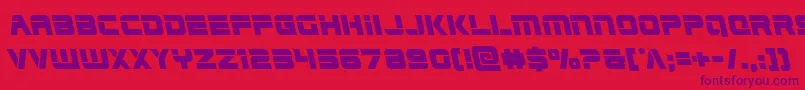 Edgeracerleft Font – Purple Fonts on Red Background